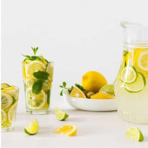 Lemon infused water