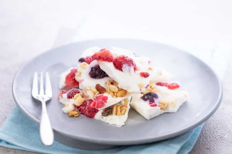 Frozen Yogurt Bark with Fruit and Nuts