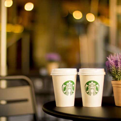 Hot Starbucks coffee