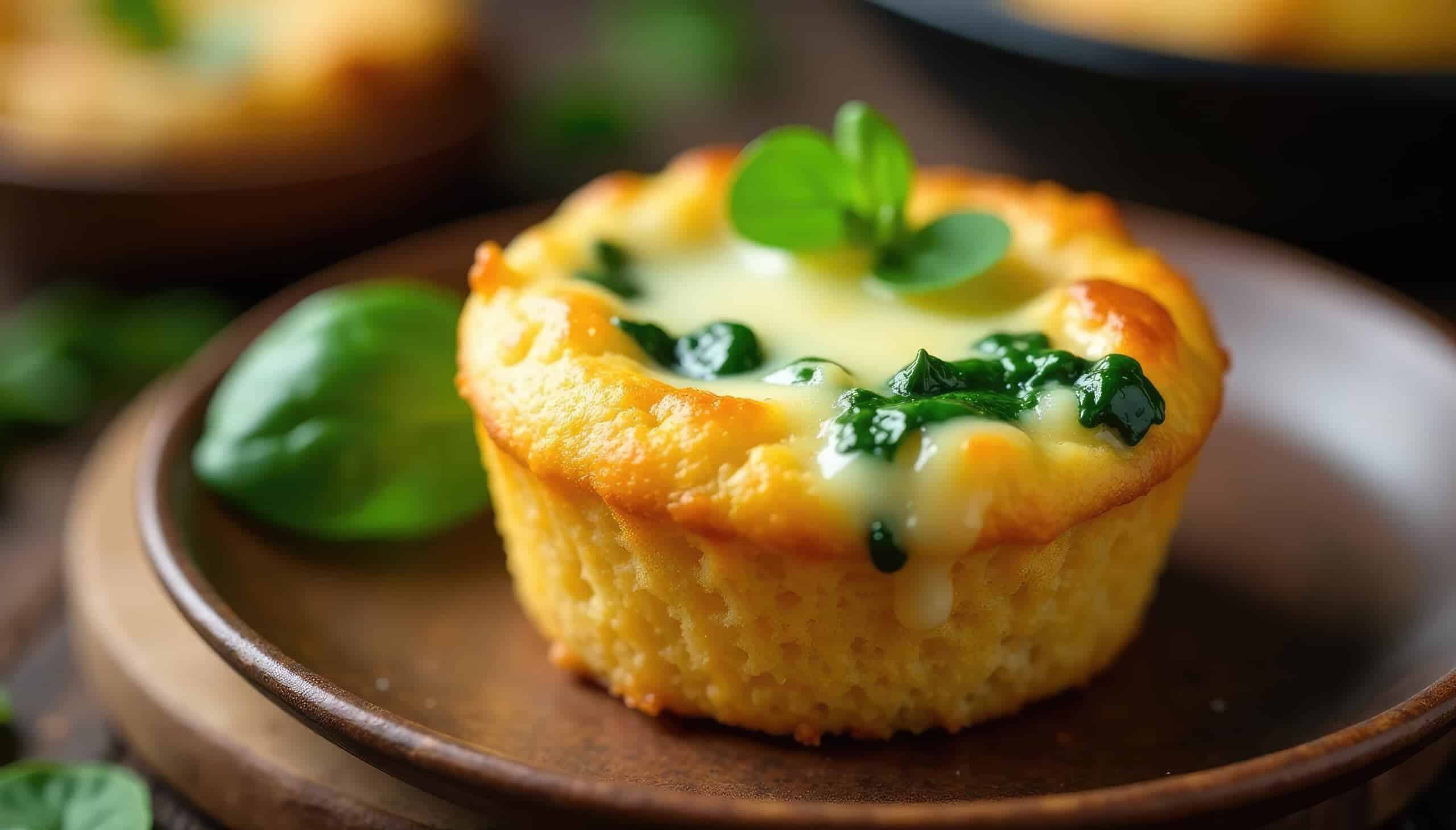 Cheesy Egg and Spinach Muffins from The GLP-1 Kitchen cookbook.